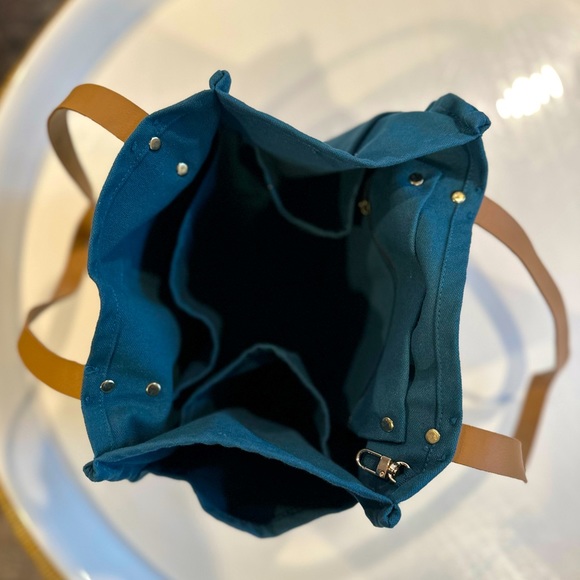 Virtually new tote bag from SEED - teal jewel tone - Picture 4 of 4